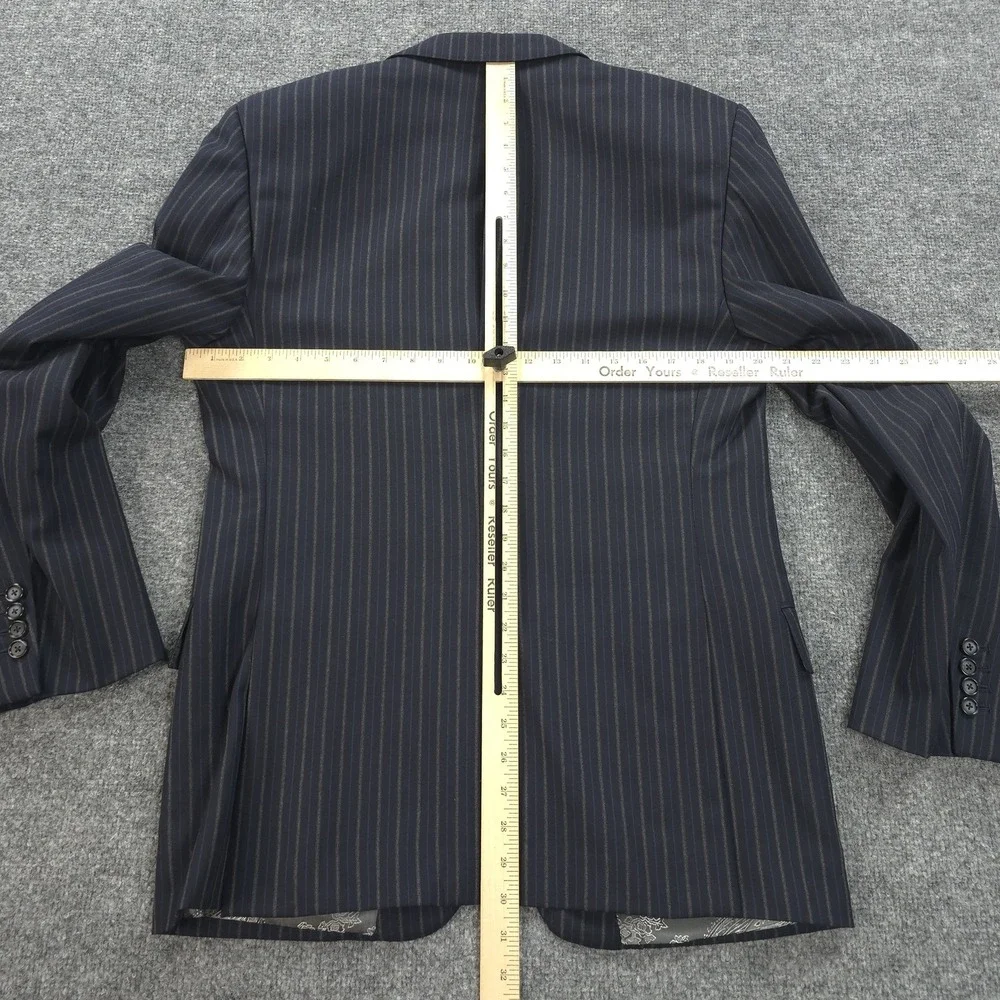 Daryl James Suit Mens 40 33x31 Blue Pinstripe 2 Piece Bespoke NFL Player‎ Custom